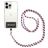 Mobigear Lanyard - Cordon de téléphone universel ajustable - Blanc / Rouge / Vert