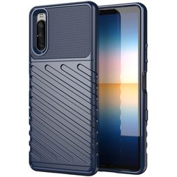 Mobigear Groove Coque Sony Xperia 10 III Coque arrière en TPU Souple - Bleu