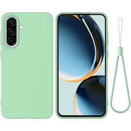 Mobigear Rubber Touch Coque Samsung Galaxy A37 Coque arrière en Silicone - Vert