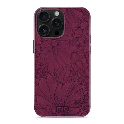 MIO Coque iPhone 16 Pro MagSafe Coque arrière Rigide - Berry Blooms