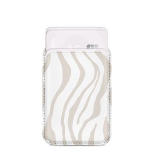 MIO - Porte Cartes en - 3 Cartes - Compatible MagSafe - Sandy Zebra