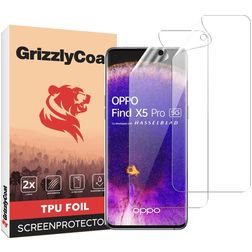 GrizzlyCoat OPPO Find X5 Pro Hydrogel TPU Protection d'écran - Compatible Coque + Cadre d'installation (Lot de 2)