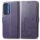 Mobigear Clover Motorola Edge (2021) Étui Portefeuille - Violet