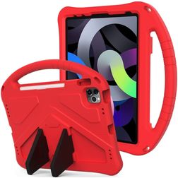 Mobigear AeroArmor Coque iPad 10 (2022) Coque de tablette pour enfants avec Poignée Enfants en EVA + Porte-crayon - Rouge