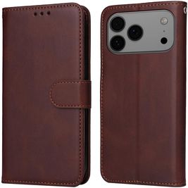 Mobigear Wallet Housse iPhone 17 Pro Max Etui Porte-Monnaie - Marron
