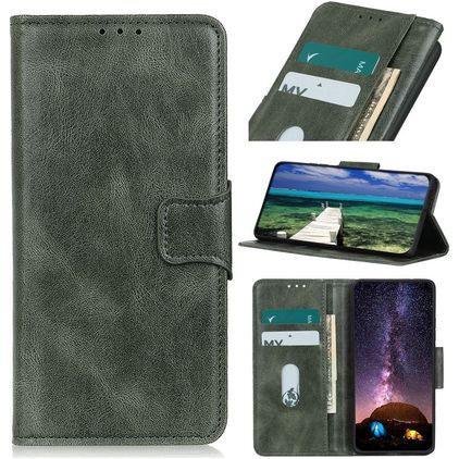 Mobigear Classy Housse Samsung Galaxy S21 FE Etui Porte-Monnaie - Vert