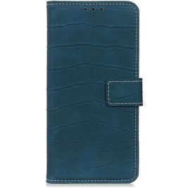 Mobigear Croco Housse Motorola One Fusion Plus Etui Porte-Monnaie - Vert