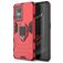 Mobigear Armor Ring Realme GT Neo 3 Plastique rigide Coque arrière Antichoc avec bague de maintien - Rouge