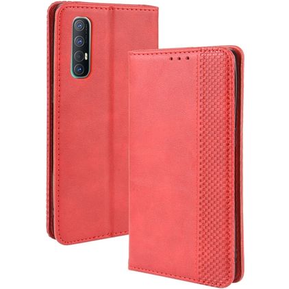 Mobigear Sensation Housse OPPO Reno 3 Pro Etui Porte-Monnaie - Rouge