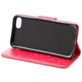 Mobigear Flowers Housse iPhone SE (2020) Etui Porte-Monnaie - Magenta