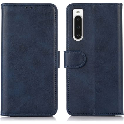 Mobigear Wallet Housse Sony Xperia 10 V Etui Porte-Monnaie - Bleu