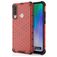 Mobigear Honeycomb Coque Huawei Y6p Coque arrière Rigide Anti-Chocs - Rouge