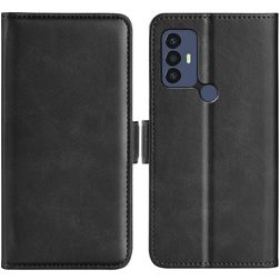 Mobigear Slim Magnet Housse TCL 305 Etui Porte-Monnaie - Noir