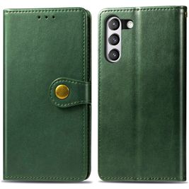 Mobigear Snap Button Housse Samsung Galaxy S21 FE Etui Porte-Monnaie - Vert