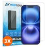 Mobigear iPhone 16 Plus Verre trempé Protection d'écran - Compatible Coque (Lot de 3)