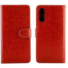 Mobigear Wallet Housse Samsung Galaxy A90 Etui Porte-Monnaie - Marron