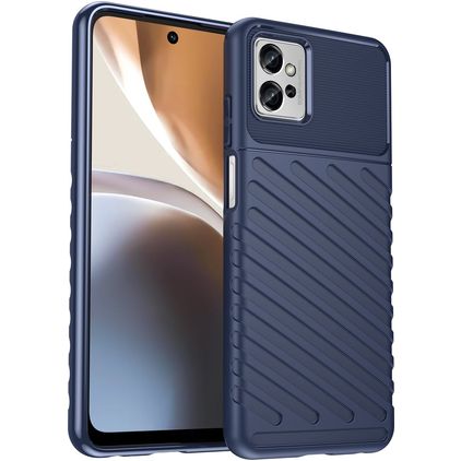 Mobigear Groove Coque Motorola Moto G32 Coque arrière en TPU Souple - Bleu