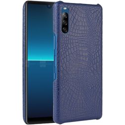 Mobigear Croco Coque Sony Xperia L4 Coque arrière Rigide - Bleu