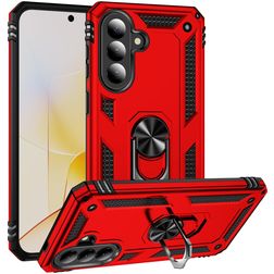 Mobigear Armor ring Samsung Galaxy A57 Plastique rigide Coque arrière Antichoc avec bague de maintien - Rouge