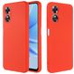 Mobigear Rubber Touch Coque OPPO A17 Coque arrière en Silicone - Rouge