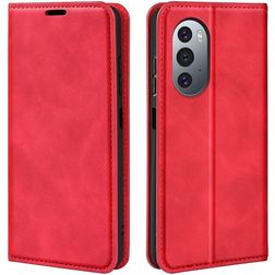 Mobigear Retro Slim Housse Motorola Edge X30 Etui Porte-Monnaie - Rouge
