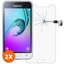 Mobigear Samsung Galaxy J1 (2016) Verre trempé Protection d'écran - Compatible Coque (Lot de 2)