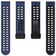 Mobigear Sport Plus Mag Bracelet Silicone Smartwatch Fermeture magnétique - Connexion universelle de 22 mm - Noir / Dark Blue