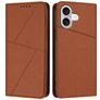 Mobigear Frosted Flip Housse iPhone 17 Etui Porte-Monnaie - Marron