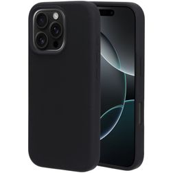 Mobiparts Coque iPhone 16 Pro Coque arrière en Silicone - Noir
