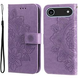 Mobigear Flowers Housse iPhone Air Etui Porte-Monnaie - Violet
