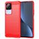 Mobigear Brushed Slim Coque POCO F4 Coque arrière en TPU Souple - Rouge