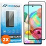 Mobigear Premium Samsung Galaxy A71 Verre trempé Protection d'écran - Compatible Coque - Noir (Lot de 2)