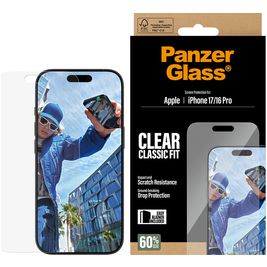 PanzerGlass Classic Fit iPhone 17 Verre trempé Protection d'écran - Compatible Coque