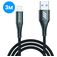 Mobigear Nylon Câble USB-A vers Apple Lightning MFI 3 mètres - Noir
