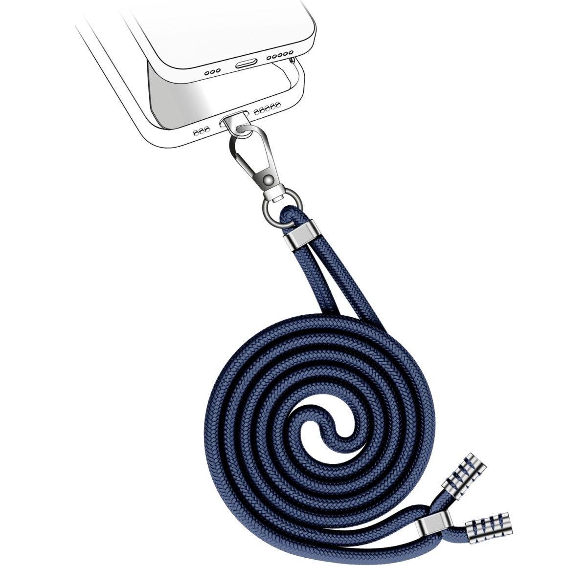 Lot De 2 Cordons De Téléphone Étincelants Avec Strass - Lanyard Universel 90 Cm - Porte-Clés Et Porte-Carte Brillant