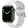 Mobigear Bumpy Bracelet Silicone Apple Watch Fermeture boucle ardillon - 42/41/40/38 mm - Blanc