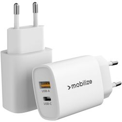 Mobilize - Double USB / USB-C Chargeur Power Delivery 25W - Blanc