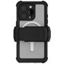 Ghostek Nautical Belt Coque iPhone 16 Pro MagSafe Coque arrière Imperméable Rigide Anti-Chocs - Transparent / Noir