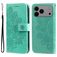 Mobigear Flowers Housse iPhone 17 Pro Max Etui Porte-Monnaie - Vert