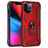 Mobigear Armor Ring Coque iPhone 13 Pro Coque arrière Rigide Anti-Chocs avec Anneau-Support - Rouge
