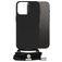 Mobilize Lanyard Gelly iPhone 14 Pro Coque avec cordon en TPU Souple - Noir