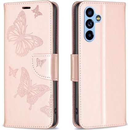 Mobigear Butterfly Samsung Galaxy A54 Étui Portefeuille - Rose doré