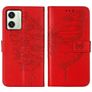 Mobigear Butterfly Housse Motorola Moto G54 Etui Porte-Monnaie - Rouge
