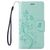 Mobigear Flowers Housse iPhone 8 Etui Porte-Monnaie - Turquoise