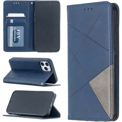 Mobigear Rhombus Slim Housse iPhone 12 Pro Etui - Bleu