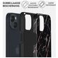 Burga Tough Coque iPhone 14 Plus Coque arrière Rigide Anti-Chocs - Rose Gold Marble