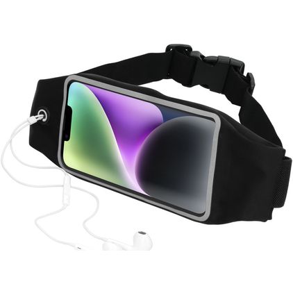Mobiparts Comfort Fit Belt Brassard Téléphone iPhone 14 Plus Ceinture Coque de Sport en Neoprène - Noir