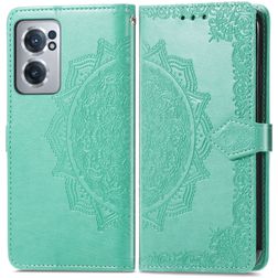 Mobigear Mandala Housse OnePlus Nord CE 2 Etui Porte-Monnaie - Vert