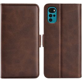 Mobigear Slim Magnet Housse Motorola Moto G22 Etui Porte-Monnaie - Marron