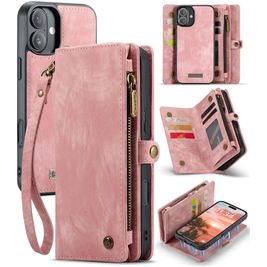 Caseme 008 Housse iPhone 16 Plus Etui avec Coque Détachable Porte-Monnaie - Rose